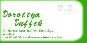dorottya duffek business card